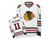 Youth Reebok Chicago Blackhawks #11 Andrew Desjardins Authentic White Away NHL Jersey