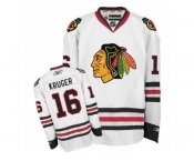 Youth Reebok Chicago Blackhawks #16 Marcus Kruger Authentic White Away NHL Jersey