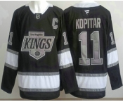 Men's Los Angeles Kings #11 Anze Kopitar Black Alternate Authentic Jersey Men's Los Angeles Kings #11 Anze Kopitar Black Alternate Authentic Jersey
