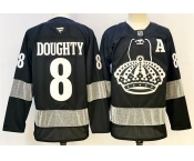 Men's Los Angeles Kings #8 Drew Doughty Black With A Patch Alternate Stitched Hockey Jersey Men's Los Angeles Kings #8 Drew Doughty Black With A Patch Alternate Stitched Hockey Jersey