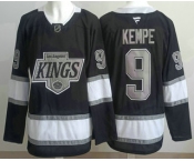 Men's Los Angeles Kings #9 Adrian Kempe Black Alternate Authentic Jersey Men's Los Angeles Kings #9 Adrian Kempe Black Alternate Authentic Jersey