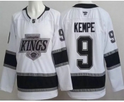 Men's Los Angeles Kings #9 Adrian Kempe White Authentic Jersey Men's Los Angeles Kings #9 Adrian Kempe White Authentic Jersey