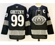 Men's Los Angeles Kings #99 Wayne Gretzky Black With C Patch Alternate Stitched Hockey Jersey Men's Los Angeles Kings #99 Wayne Gretzky Black With C Patch Alternate Stitched Hockey Jersey