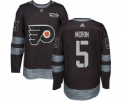 Adidas Philadelphia Flyers #5 Samuel Morin Authentic Black 1917-2017 100th Anniversary NHL Jersey
