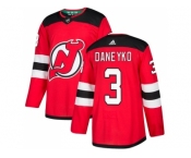 Adidas New Jersey Devils #3 Ken Daneyko Red Home Authentic Stitched NHL Jersey