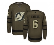 Adidas New Jersey Devils #6 Andy Greene Green Salute to Service Stitched NHL Jersey