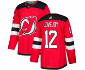New Jersey Devils #12 Ben Lovejoy Authentic Red Home Hockey Jersey