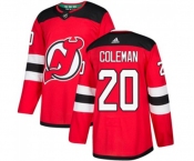 New Jersey Devils #20 Blake Coleman Authentic Red Home Hockey Jersey