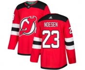 New Jersey Devils #23 Stefan Noesen Authentic Red Home Hockey Jersey