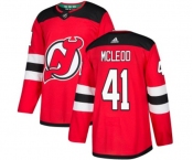 New Jersey Devils #41 Michael McLeod Premier Red Home Hockey Jersey