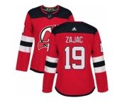 Women Adidas New Jersey Devils #19 Travis Zajac Red Home Authentic Stitched NHL Jersey