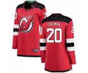 Women New Jersey Devils #20 Blake Coleman Fanatics Branded Red Home Breakaway Hockey Jersey