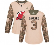 Women New Jersey Devils #3 Ken Daneyko Authentic Camo Veterans Day Practice Hockey Jersey
