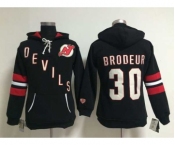 women nhl jerseys new jersey devils #30 brodeur black[pullover hooded sweatshirt]