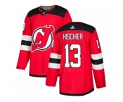 Youth Adidas New Jersey Devils #13 Nico Hischier Red Home Authentic Stitched NHL Jersey