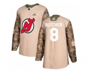 Youth Adidas New Jersey Devils #8 Will Butcher Camo Authentic 2017 Veterans Day Stitched NHL Jersey
