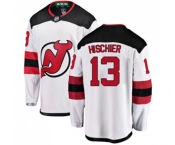 Youth New Jersey Devils #13 Nico Hischier Fanatics Branded White Away Breakaway Hockey Jersey