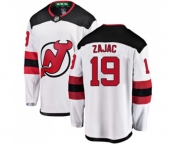 Youth New Jersey Devils #19 Travis Zajac Fanatics Branded White Away Breakaway Hockey Jersey
