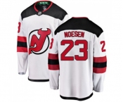 Youth New Jersey Devils #23 Stefan Noesen Fanatics Branded White Away Breakaway Hockey Jersey