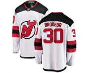 Youth New Jersey Devils #30 Martin Brodeur Fanatics Branded White Away Breakaway Hockey Jersey