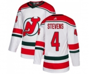 Youth New Jersey Devils #4 Scott Stevens Authentic White Alternate Hockey Jersey