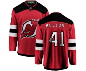 Youth New Jersey Devils #41 Michael McLeod Fanatics Branded Red Home Breakaway Hockey Jersey