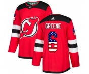Youth New Jersey Devils #6 Andy Greene Authentic Red USA Flag Fashion Hockey Jersey