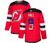 Youth New Jersey Devils #9 Taylor Hall Authentic Red USA Flag Fashion Hockey Jersey