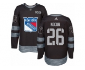Men's Adidas New York Rangers #26 Joe Kocur Authentic Black 1917-2017 100th Anniversary NHL Jersey
