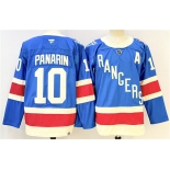 Men's New York Rangers #10 Artemi Panarin Blue 2025 With A Patch Stitched Hockey Jersey Men's New York Rangers #10 Artemi Panarin Blue 2025 With A Patch Stitched Hockey Jersey
