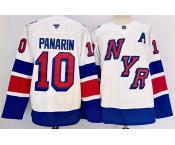Men's New York Rangers #10 Artemi Panarin White 2024-25 Stadium Series Stitched Jersey