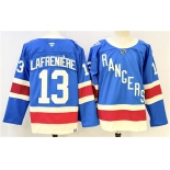 Men's New York Rangers #13 Alexis Lafreniere Blue 2025 Stitched Hockey Jersey Men's New York Rangers #13 Alexis Lafreniere Blue 2025 Stitched Hockey Jersey