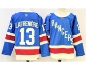 Men's New York Rangers #13 Alexis Lafreniere Blue 2025 Stitched Hockey Jersey Men's New York Rangers #13 Alexis Lafreniere Blue 2025 Stitched Hockey Jersey