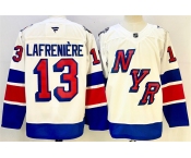 Men's New York Rangers #13 Alexis Lafreniere White 2024-25 Stadium Series Stitched Jersey