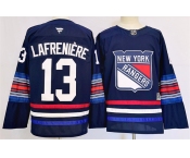 Men's New York Rangers #13 Alexis LafreniereNavy 2024-25 Stitched Jersey