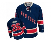 Men's Reebok New York Rangers #26 Jimmy Vesey Authentic Navy Blue Third NHL Jersey