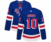 Women Adidas New York Rangers #10 Ron Duguay Authentic Royal Blue Home NHL Jersey