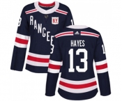 Women Adidas New York Rangers #13 Kevin Hayes Authentic Navy Blue 2018 Winter Classic NHL Jersey