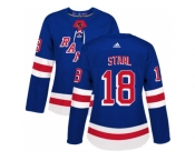 Women Adidas New York Rangers #18 Marc Staal Royal Blue Home Authentic Stitched NHL Jersey