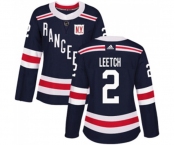 Women Adidas New York Rangers #2 Brian Leetch Authentic Navy Blue 2018 Winter Classic NHL Jersey