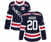 Women Adidas New York Rangers #20 Chris Kreider Authentic Navy Blue 2018 Winter Classic NHL Jersey