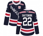 Women Adidas New York Rangers #22 Kevin Shattenkirk Authentic Navy Blue 2018 Winter Classic NHL Jersey