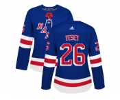 Women Adidas New York Rangers #26 Jimmy Vesey Royal Blue Home Authentic Stitched NHL Jersey