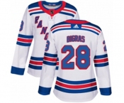 Women Adidas New York Rangers #28 Chris Bigras Authentic White Away NHL Jersey
