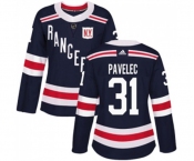 Women Adidas New York Rangers #31 Ondrej Pavelec Authentic Navy Blue 2018 Winter Classic NHL Jersey