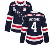 Women Adidas New York Rangers #4 Ron Greschner Authentic Navy Blue 2018 Winter Classic NHL Jersey