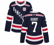 Women Adidas New York Rangers #7 Rod Gilbert Authentic Navy Blue 2018 Winter Classic NHL Jersey