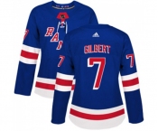 Women Adidas New York Rangers #7 Rod Gilbert Premier Royal Blue Home NHL Jersey
