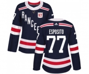 Women Adidas New York Rangers #77 Phil Esposito Authentic Navy Blue 2018 Winter Classic NHL Jersey