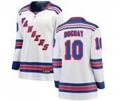 Women New York Rangers #10 Ron Duguay Fanatics Branded White Away Breakaway NHL Jersey